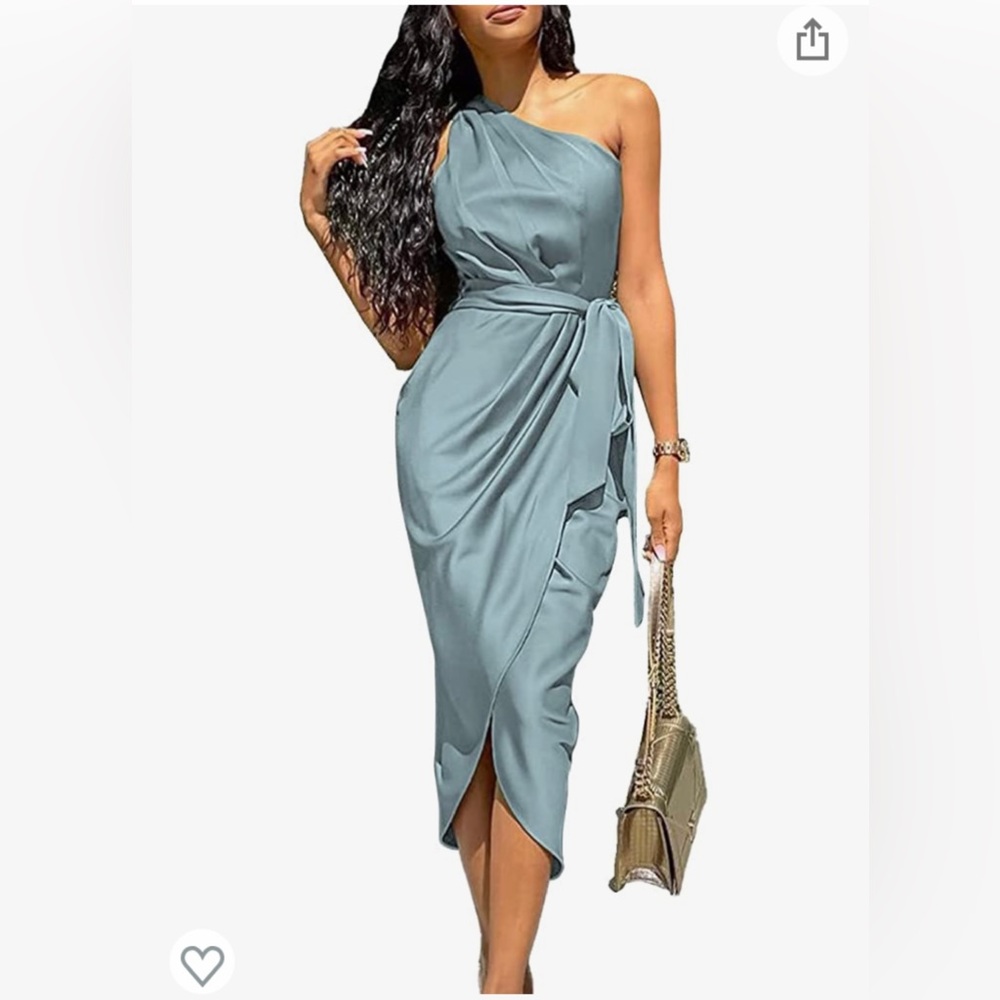 Satin Blue Dress